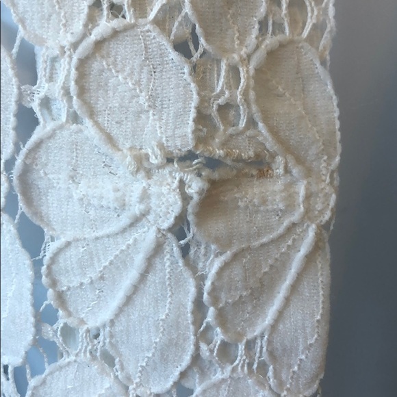 Vintage Becky white lace top vest pockets collar M - Picture 5 of 13